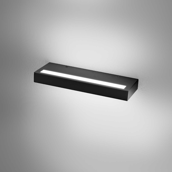 Gea luce gap applique da parete led 34w 3000k rettangolare nera