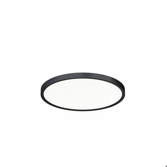 Gea luce plafoniera moderna led 24w da 3000k a 6000k nera