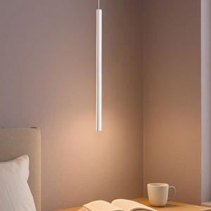 Gea luce thalassia lampada a sospensione led 7w 3000k cilindrica bianca