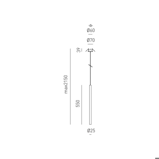 Gea luce thalassia lampada a sospensione led 7w 3000k design moderno