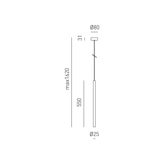 Gea luce thalassia lampada a sospensione led 7w 3000k per comodino minimal