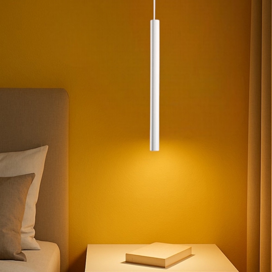 Gea luce thalassia lampada a sospensione led 7w 3000k sottile moderna