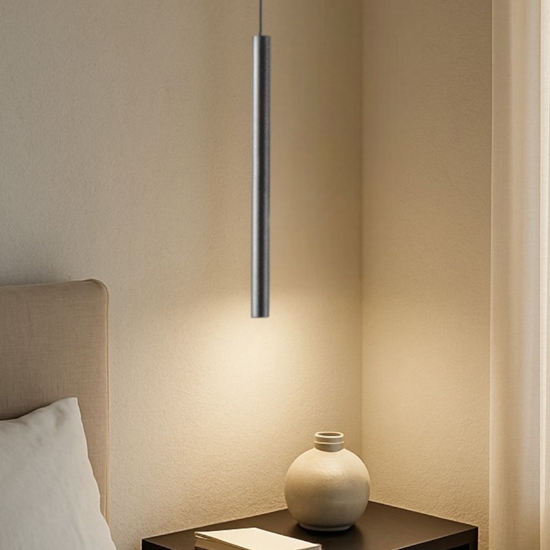 Gea luce thalassia lampada a sospensione led 7w 3000k per comodino nera