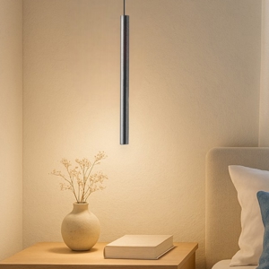 Gea luce thalassia lampada a sospensione led 7w 3000k per comodino nera