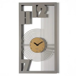Orologio da parete moderno rettangolare fango oro