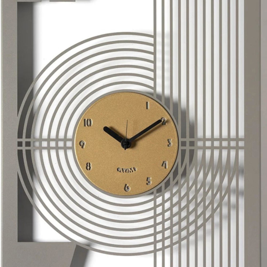 Orologio da parete moderno rettangolare fango oro