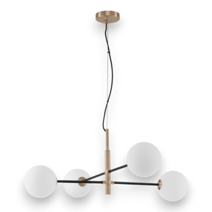 Lampadario moderno design oro nero per soggiorno