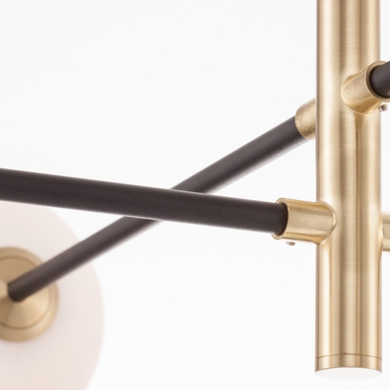 Lampadario moderno design oro nero per soggiorno