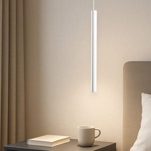 Gea luce thalassia lampada a sospensione led 7w 3000k tubolare bianca