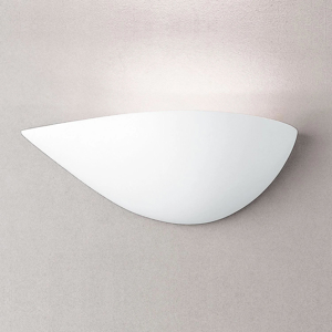 Applique di gesso sinistra design moderna bianca per soggiorno