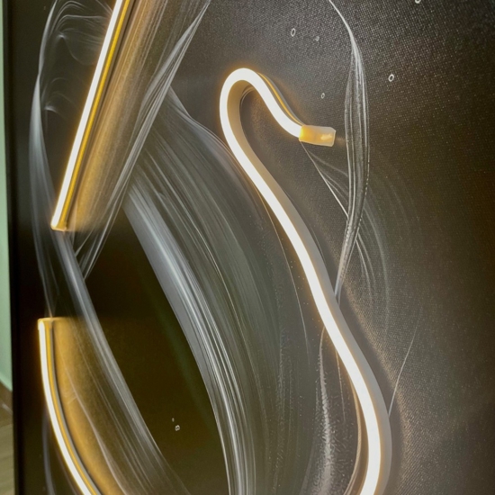 Quadro cinetico con luce led moderno luminoso 120x80 cm