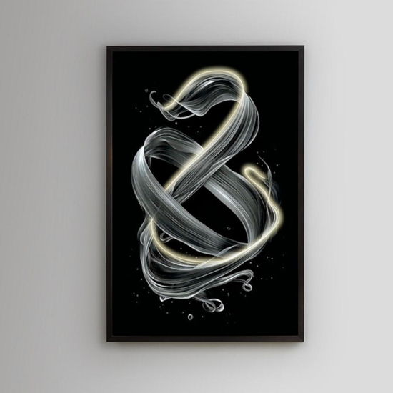 Quadro cinetico con luce led moderno luminoso 120x80 cm