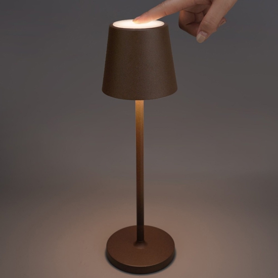 Gea luce lampada da esterno led 3w 3000k ip54 marrone