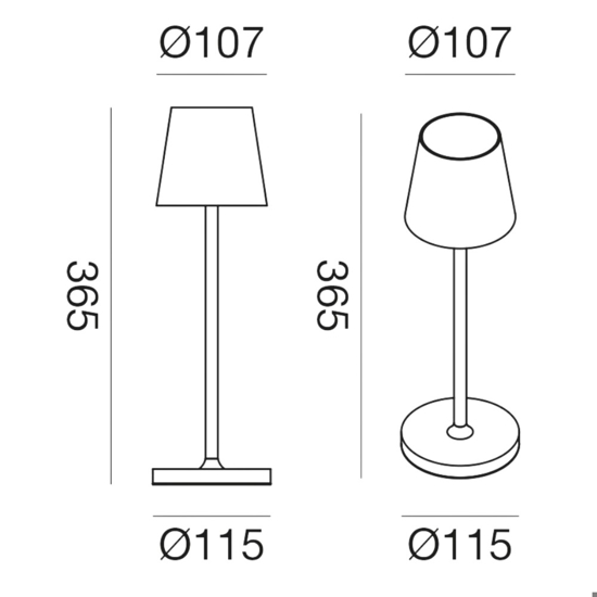 Gea luce lampada da esterno led 3w 3000k ip54 marrone