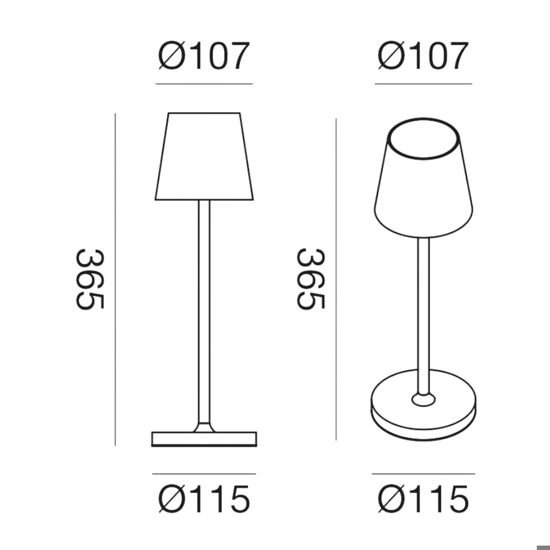 Gea luce lampada da esterno led 3w 3000k ip54 bianca moderna