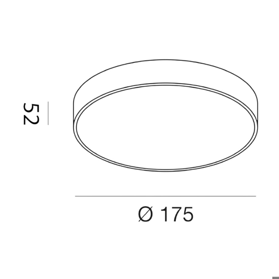 Gea luce cloe plafoniera moderna led 16w 3000k rotonda bianca