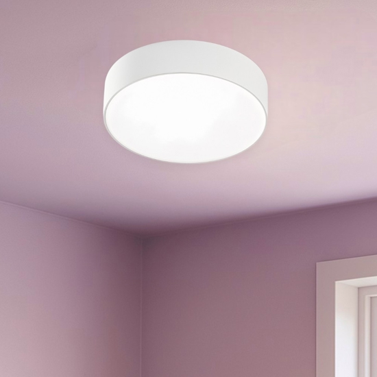 Gea luce cloe plafoniera bianca led 16w 4000k moderna tonda