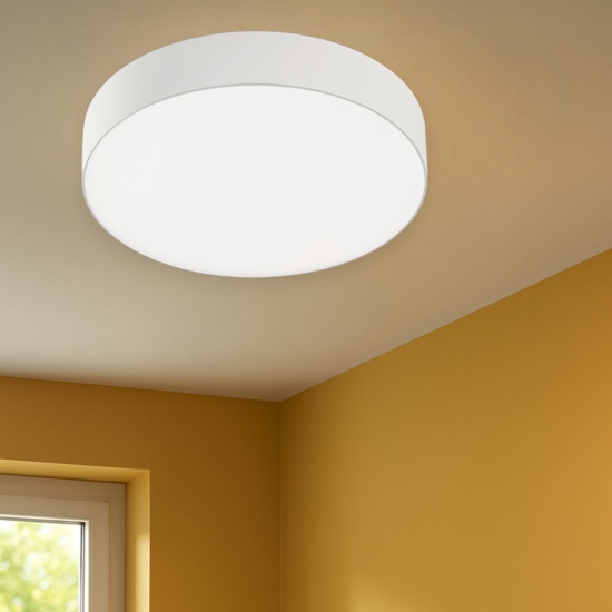 Gea luce cloe plafoniera rotonda led 30w 3000k bianca moderna