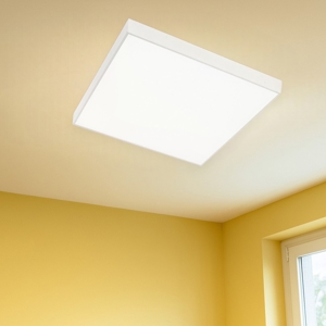Gea luce plafoniera moderna led 50w 3000k quadrata bianca