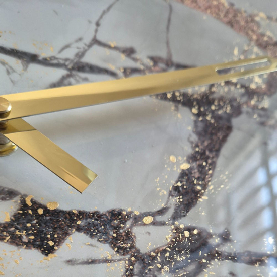 Orologio per parete 40cm elegance gold moderno rotondo in resina
