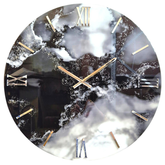 Orologio da parete 100cm smoke moderno per soggiorno