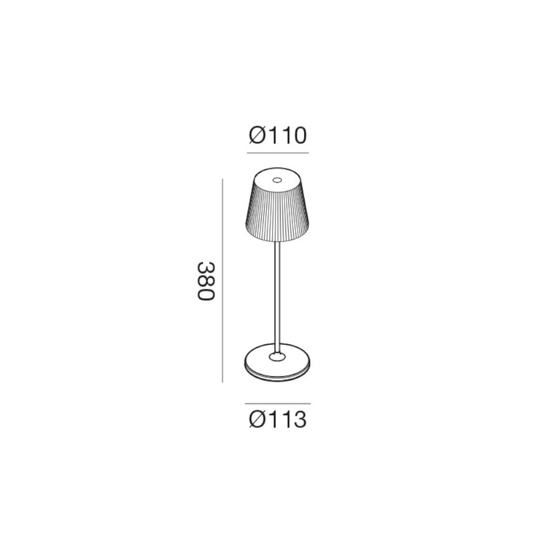 Gea luce brillia lampada da esterno led 3w 3000k ip54 portatile beige