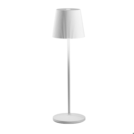 Gea luce brillia lampada da tavolo led 3w 3000k ip54 bianca moderna