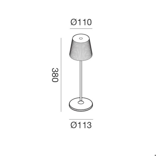 Gea luce brillia lampada da tavolo led 3w 3000k ip54 bianca moderna