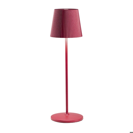 Gea luce brillia lampada da tavolino led 3w 3000k ip54 rossa minimal