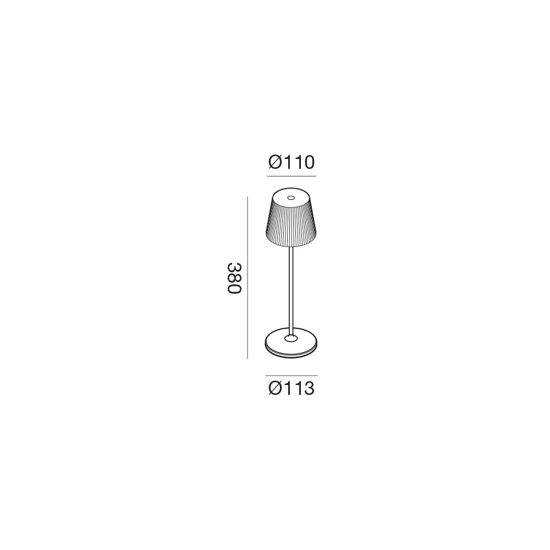 Gea luce brillia lampada da esterno led 3w 3000k ip54 portatile blu