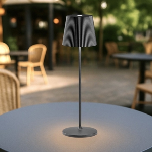 Gea luce brillia lampada da esterno led 3w 3000k ip54 nera ricaricabile