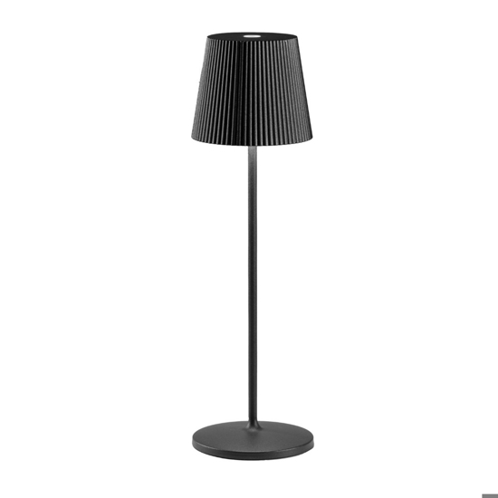 Gea luce brillia lampada da esterno led 3w 3000k ip54 nera ricaricabile