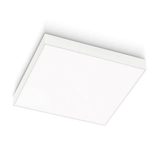 Gea luce plafoniera quadrata moderna led 40w 3000k bianca