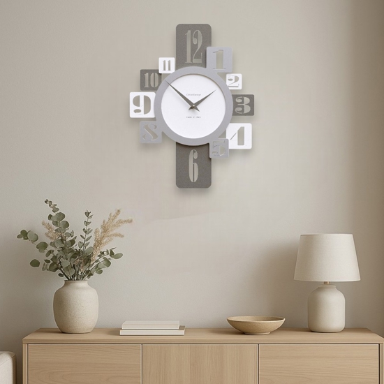 Orologio da parete moderno per cucina design bianco