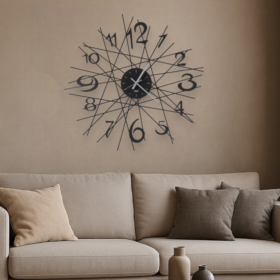 Orologio da parete moderno design fili nero