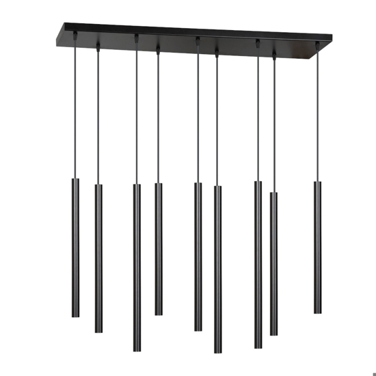 Lampadario nero per tavolo soggiorno moderno fp