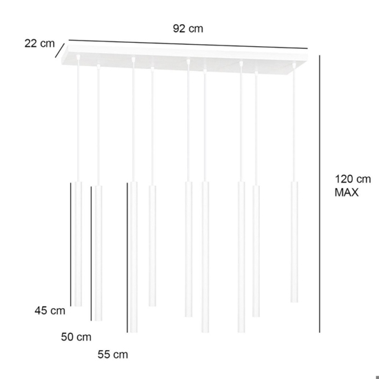 Lampadario nero per tavolo soggiorno moderno fp