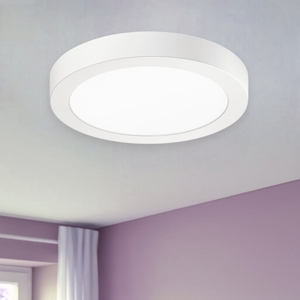 Gea luce plafoniera moderna led 18w 3000k bianca opaca