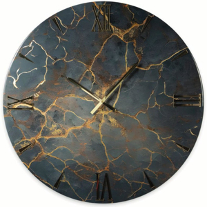 Grande orologio saturno per parete dimensione 100cm effetto marmo