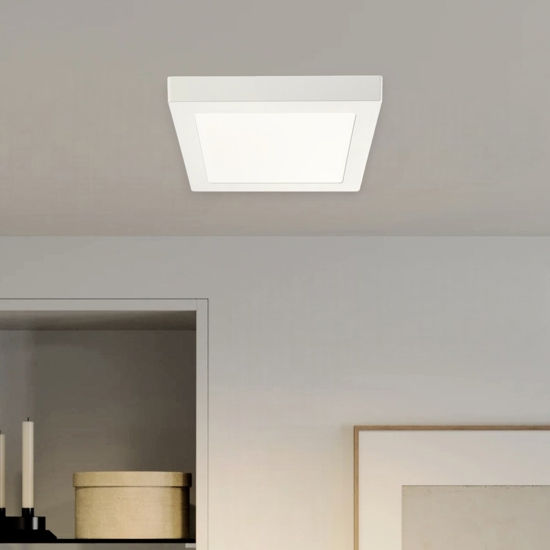 Gea luce faretto led 6w 3000k bianco quadrato