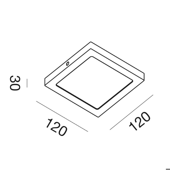 Gea luce faretto led 6w 3000k bianco quadrato