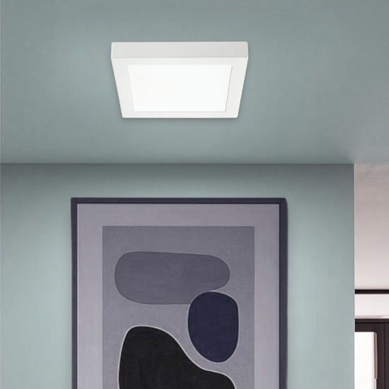 Gea luce faretto led 12w 4000k quadrato da soffitto