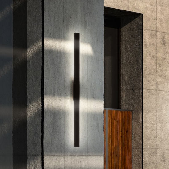 Linea ap d104 ideal lux applique da esterno led 20w 3000k nera rettangolare