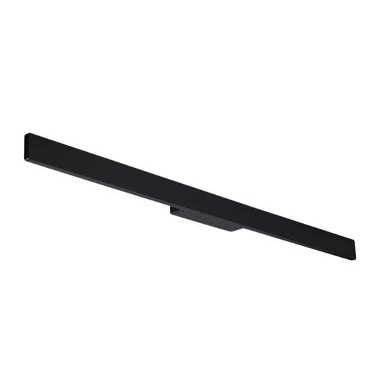 Linea ap d104 ideal lux applique da esterno led 20w 3000k nera rettangolare
