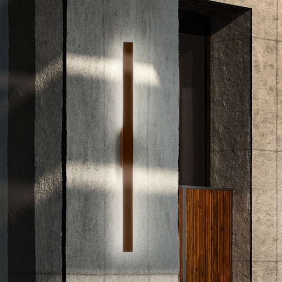 Linea ap d144 ideal lux applique da esterno led 3000k marrone