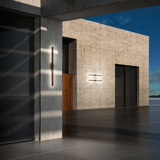 Linea ap d144 ideal lux applique da esterno led 3000k marrone