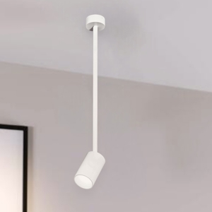 Gea luce faretto con asta da soffitto bianco orientabile