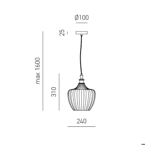 Gea luce cleofe lampada a sospensione da cucina vetro decorato bianco