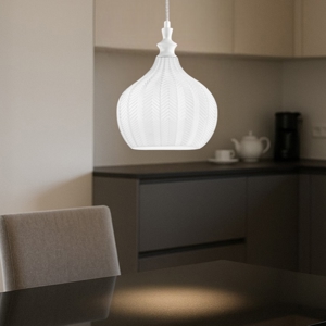 Gea luce cleofe lampada a sospensione portalampada vetro lavorato