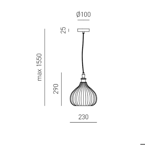Gea luce cleofe lampada a sospensione da cucina